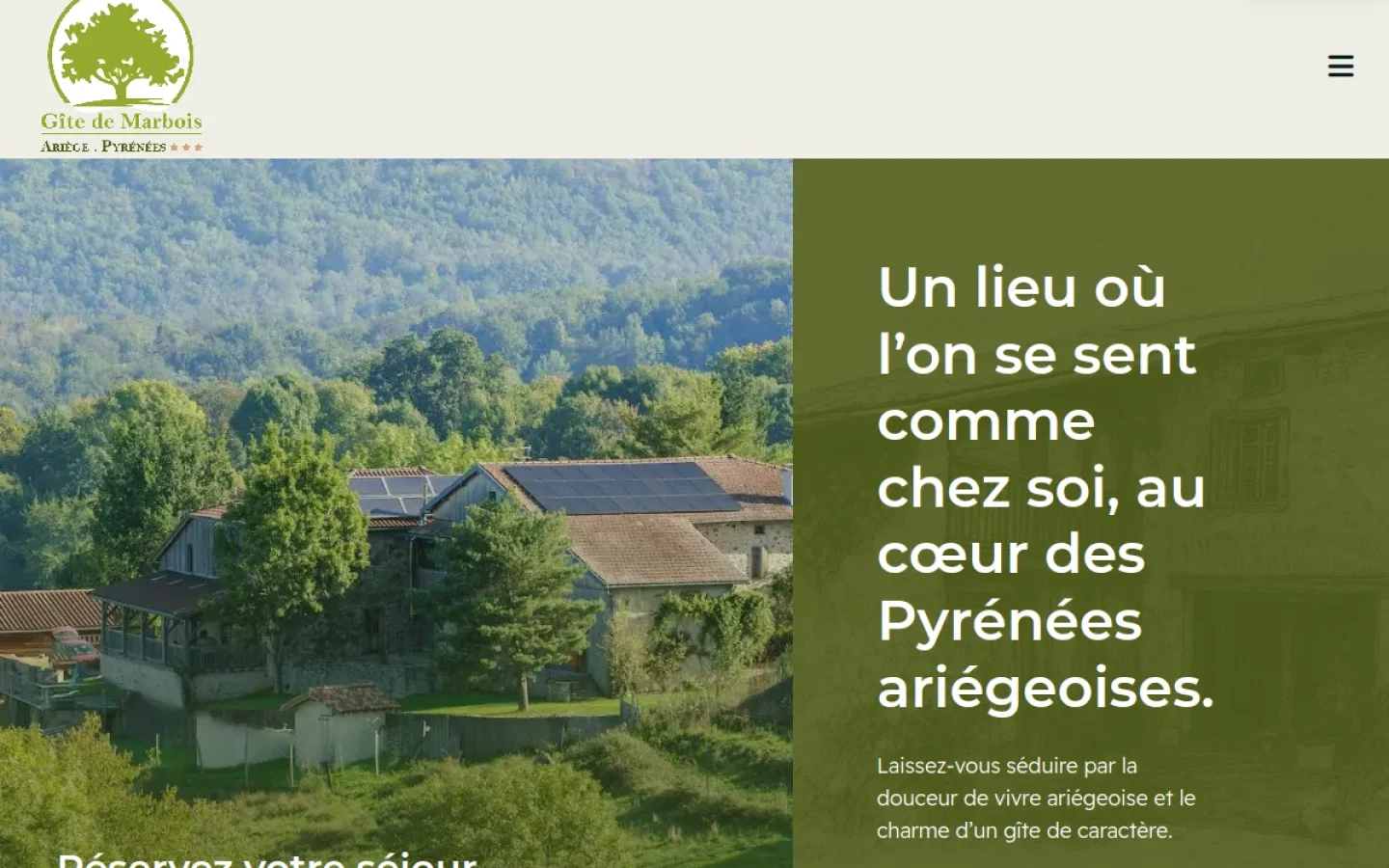 Capture du site Gîte de Marbois