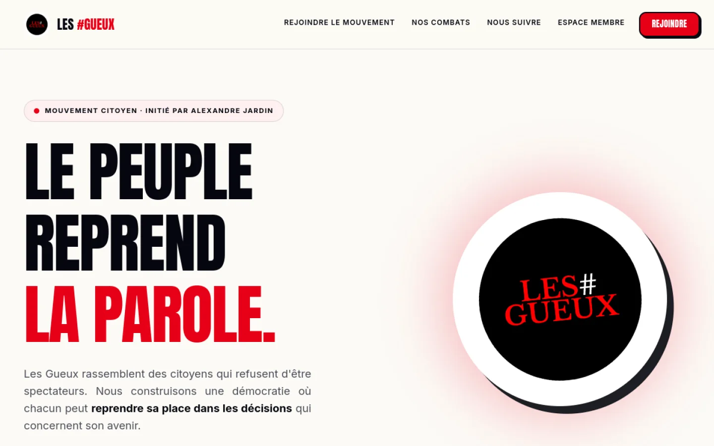Capture du site Les #Gueux