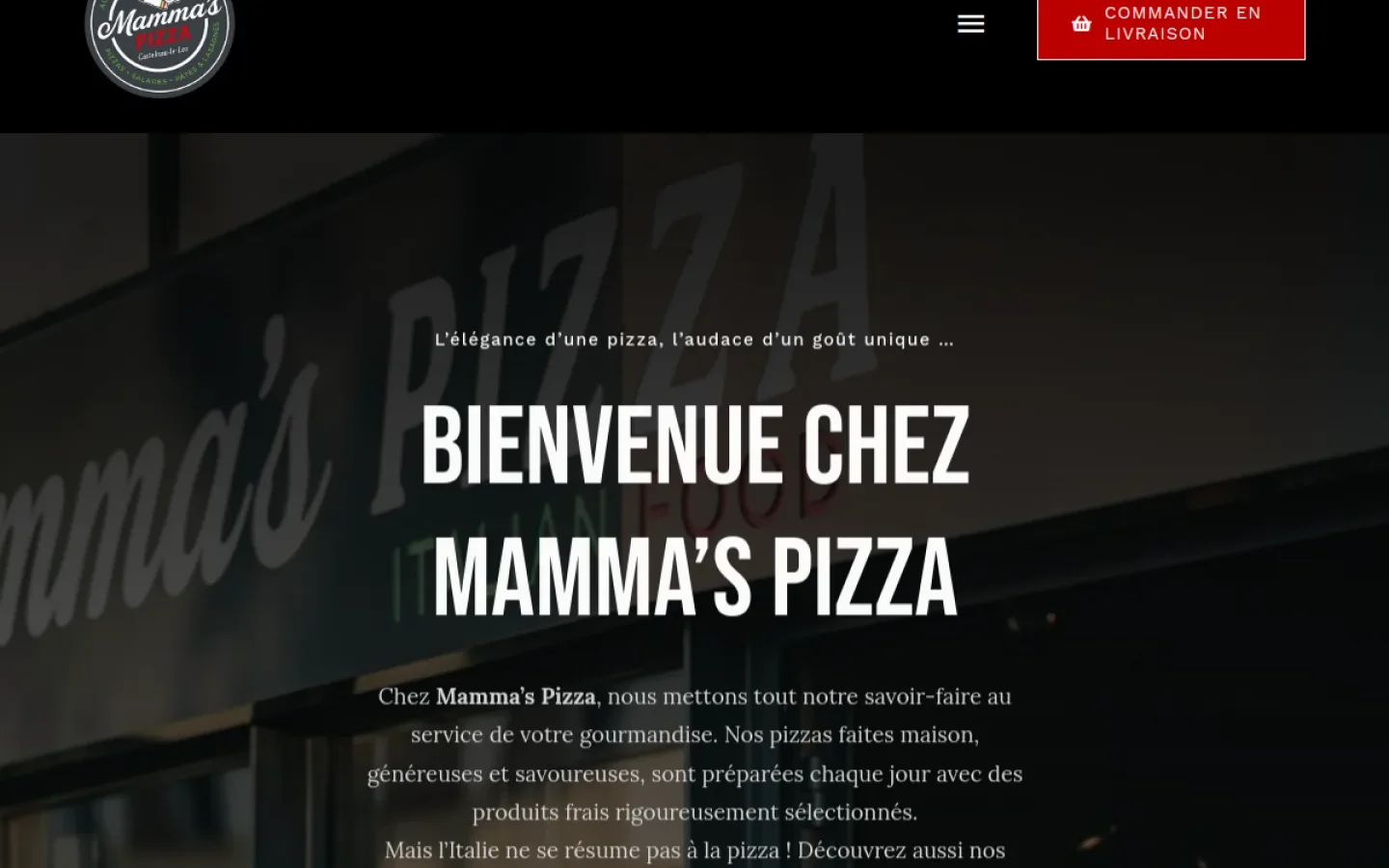 Capture du site Mamma's Pizzas