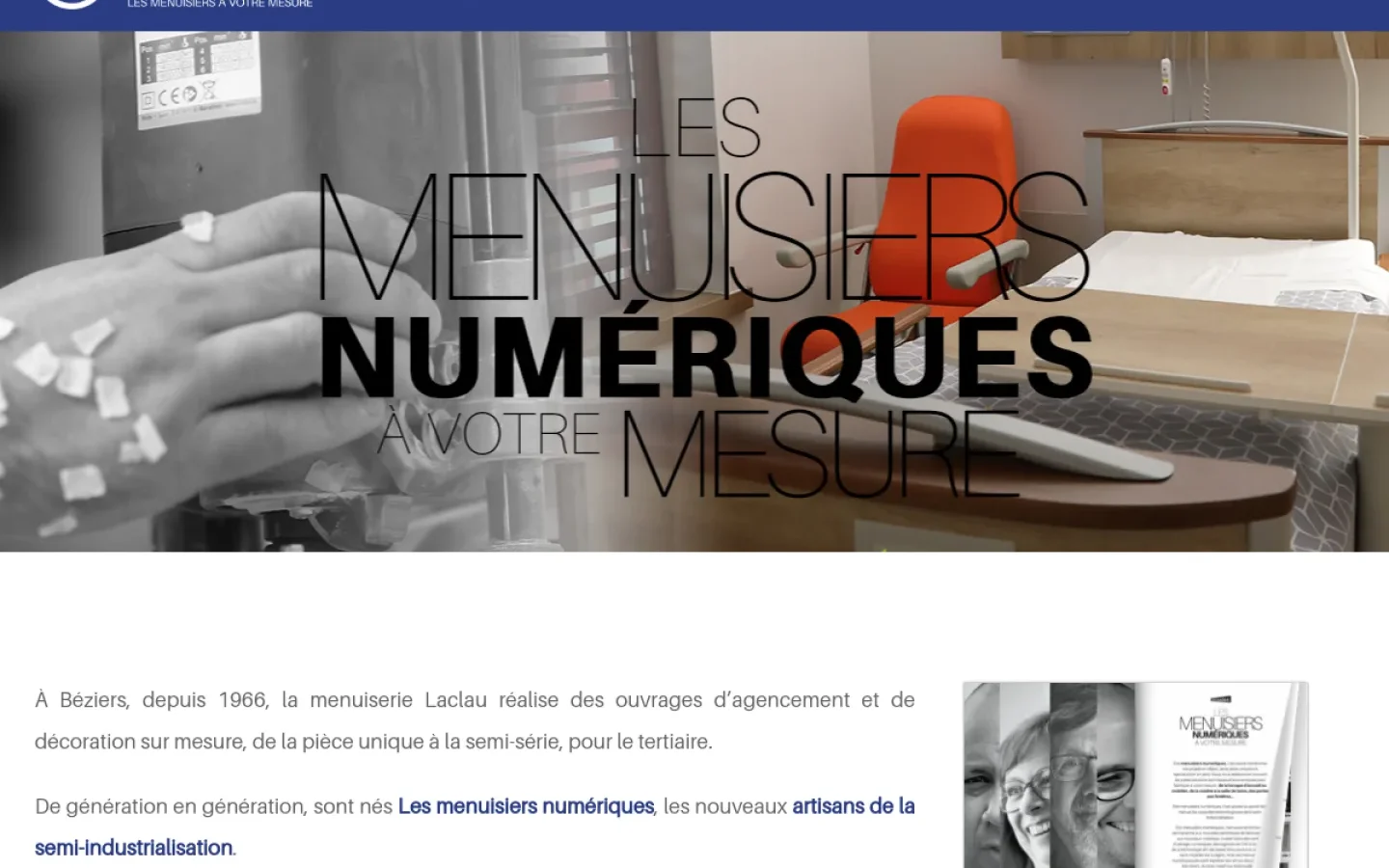 Capture du site Menuiserie Laclau